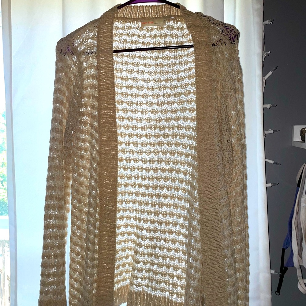 cream abs white knitted cardigan
